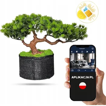 IP kamera ŠPIÓNSKÁ KAMERA UKRYTÁ V BONSAJI, DETEKCE POHYBU, VZDÁLENÝ NÁHLED, IR PŘÍSVIT, 4G SIM