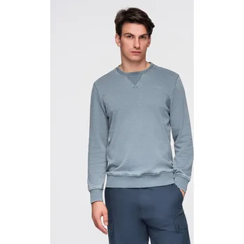 Pánská mikina Sepraná pánská mikina s ozdobným prošíváním u výstřihu - V4 - ESPIR Barva: Světle Modrá, Velikost: S