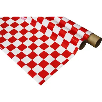 Super Flying Model IronOnFilm - kostkovaná bílo/červená 0.6x2m