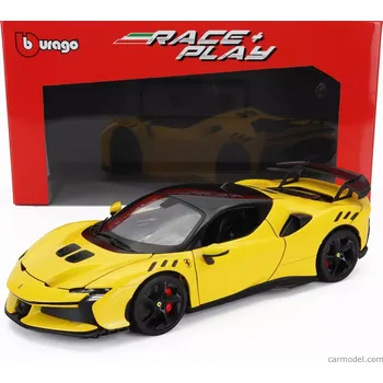 Bburago Ferrari Sf90xx Stradale 2024 1:18 Giallo Modena - Žlutá Černá