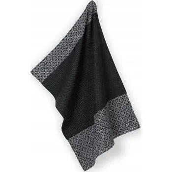 Utěrka Kuchyňská Hadřík KELA 100% bavlna 70 x 50 cm černá se vzorem