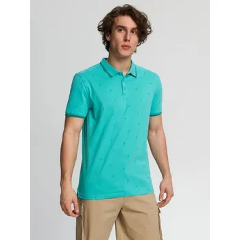 Pánské tričko Sinsay - Polo - tyrkysová - 0198T-66X - 0198T-66X-XS