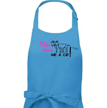 Kuchyňská zástěra Mám malé kozičky! No a co! - Dámská zástěra na vaření - Univerzální velikost ( Světlý tyrkys )