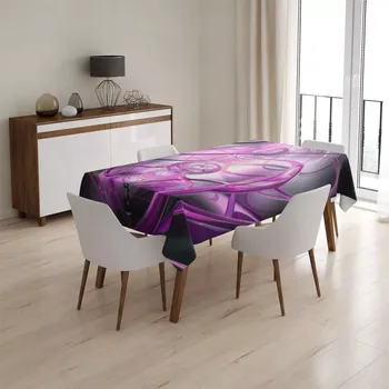 ubrus Sablio Ubrus Fialová abstrakce - 130x170 cm