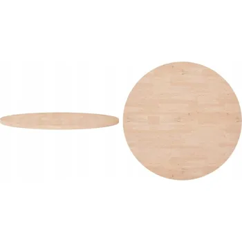 Konferenční stolek 5 cm, Kulatý deska stolu, surové dubové dřevo, Ø90x2