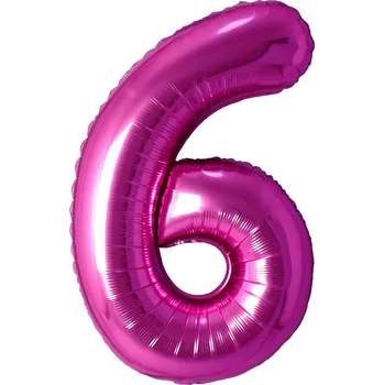 Balónek Fóliový balónek Číslice 6 fuchsiová 40"