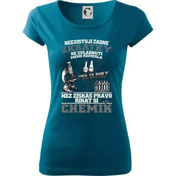 Dámské tričko Chemik zkratky - Dámské triko Pure - 2XL ( Petrolejová )