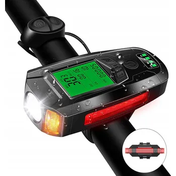 Cyklosvítilna SVĚTLO NA KOLO PŘEDNÍ ZADNÍ LED USB SILNÉ SVĚTLO NA KOLO