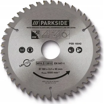 Pilový kotouč PARKSIDE | Kotouč na dřevo 160 mm ( PSB 16042 )