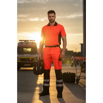 Pánské kalhoty Kalhoty MEDIK MAN, celoroční Velikost XL 182/188cm červená/černá