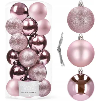 Vánoce DEKORACE VÁNOČNÍ BAŇKY NA STROMEČEK 20 KS VÁNOČNÍCH KOULÍ 4 CM, NEROZBIJÍCÍ ZÁVĚSNÉ NEROZBITNÉ OZDOBY