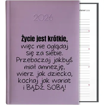 Kalendář Knižní kalendář 2026 A5 FunnyCase fialový