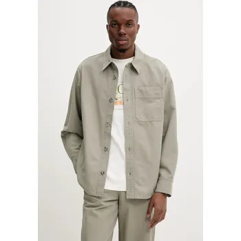 Pánská košile Bavlněná košile A.P.C. surchemise basile brodee poitrine COGBJ.H02918 zelená 97X, vel. L