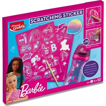 Výtvarná sada Sada Maped Creativ Barbie Scratching Sticker