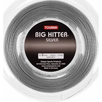 Struna na výplet tenisové rakety Tenisový výplet Tourna Big Hitter (220 m) - silver Stříbrný (1.30 mm)