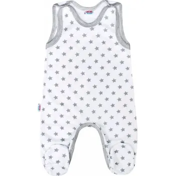 NEW BABY Kojenecké dupačky New Baby Classic II šedé s hvězdičkami Šedá 62 (3-6m)