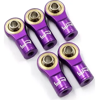 RC model Yeah Racing Kovový AL kulový čep M3, 5ks, Fialový, opačný závit