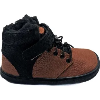 Dívčí zimní obuv Dětská zimní barefoot obuv PEGRES BF 40 0.1 36 Hnědá, Černá