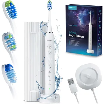 Elektrický zubní kartáček Sonický zubní kartáček Berdsen Galaxy bílý