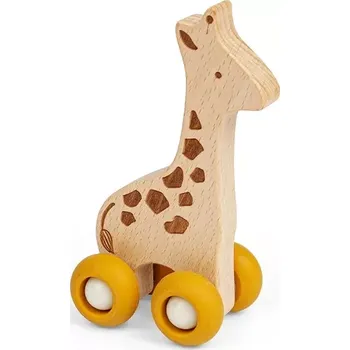 Hračka Bigjigs Toys Zvířátko na kolečkách Safari Žirafa
