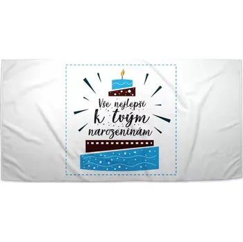 Osuška Sablio Ručník Vše nejlepší k tvým narozeninám - 50x100 cm