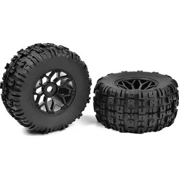 RC náhradní díl Team Corally Off-Road 1/8 MT gumy - Mud Claws - nalepené na černých diskách - 1 pár