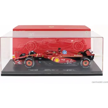 Bburago Ferrari F1 Sf-24 Team Scuderia Ferrari N 16 Winner Italy Monza Gp 2024 Charles Leclerc - Con Vetrina - With Showcase 1:18 Červená Bílá Černá