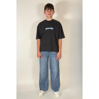 Chlapecké džíny Reporter Young | Chlapecké modré džíny WIDE LEG s efektem oděru - Barva MODRÁ, Velikost 158 253-0110B-27-000-1