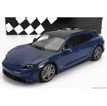 autíčko Minichamps Porsche Taycan Turbo S Cross Turismo 2021 1:18 Blue Met