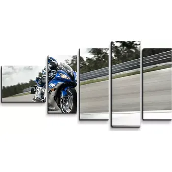 Obraz Sablio Obraz - 5-dílný Motorkář - 100x60 cm