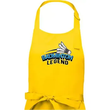 Kuchyňská zástěra Badminton legend - Pánská zástěra na vaření - Univerzální velikost ( Žlutá )