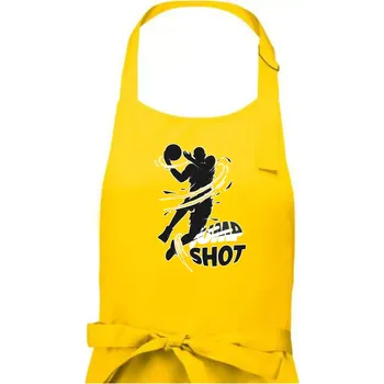 Kuchyňská zástěra Basketball - jump shot - Dámská zástěra na vaření - Univerzální velikost ( Žlutá )