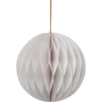 Vánoční dekorace 3D Vánoční ozdoby - Koule, bílá 10cm, 4ks