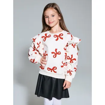 Dívčí mikina Sinsay - Mikina s kulatým výstřihem - krémová - 280GQ-01X - 280GQ-01X-128