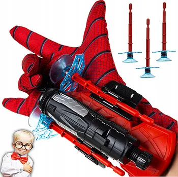Rukavice RUKAVICE S VYSTŘELOVAČEM SÍTĚ SPIDER 3 ŠIPKY PRO DĚTI