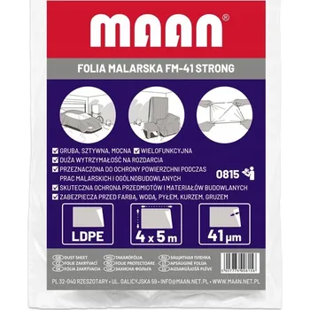 Stavební fólie Malířská Fólie Maan 5 m x 4 m x 41 µm