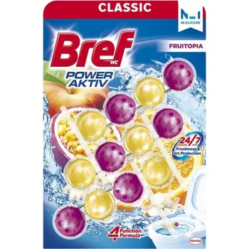 WC čistič Bref Power Aktiv Fruitopia, WC blok v kuličkách, 3 x 50 g IDDRZEX13442