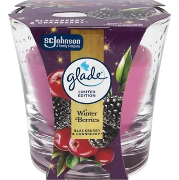 Svíčka Glade Winter Berries vonná svíčka ve skle 112 g