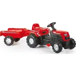Šlapací traktor Ranchero s vlečkou, červený