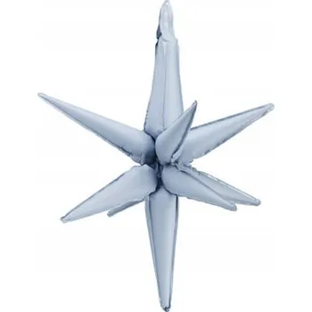 Balónek Fóliový balónek Hvězda 3D, 50 cm, mlhavě modrá