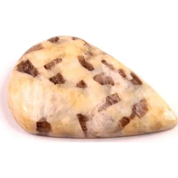 Přírodní kámen Kabošon Grafický Feldspar č.7331 (37x23x6mm)