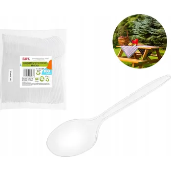 Příbor OPAKOVANĚ POUŽITELNÉ LŽÍCE RAVI PLASTOVÉ 100 Ks