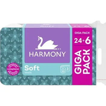 Toaletní papír Harmony Soft White 3vrstvý toaletní papír, 30 rolí, 15 m role IDDRZEX11325