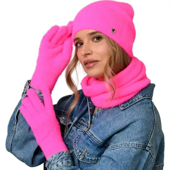 Čepice Alur sada: čepice, nákrčník (rolák) a rukavice, univerzální velikost, růžová