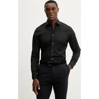 Pánská košile Bavlněná košile Paul Smith černá barva, regular, s klasickým límcem, M1R-800P2-L00050 M1R.800P2.L00050 99X, vel. 17