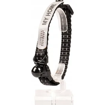 Obojek pro psa Pro kočky obojek Duvo+ s identifikační známkou, černý, 20-30 cm