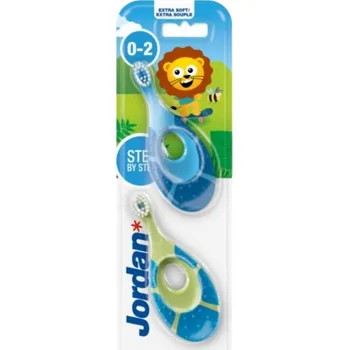 Zubní kartáček Jordan Step by Step dětský zubní kartáček, ve věku 0-2 let, 2 ks IDDRZEX10923