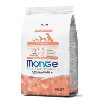 Krmivo pro psa MONGE DOG Puppy & Junior Losos, rýže 800g 31/18