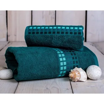 Ručník Turban na hlavu JAHU bavlna zelený