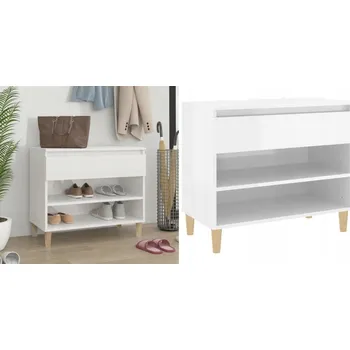 Botník Bílá, Botník, vysoký lesk, 70x36x60 cm